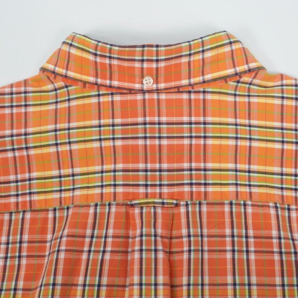 画像4: 90's Polo Ralph Lauren ボタンダウンシャツ "RL WORKSHIRT / Orange Plaid" (4)