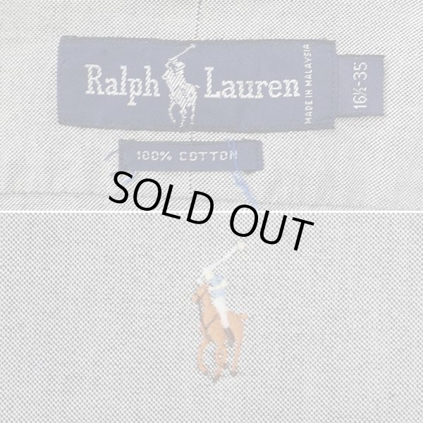 画像2: Early 90's Polo Ralph Lauren ボタンダウンシャツ "GRAY OXFORD" (2)