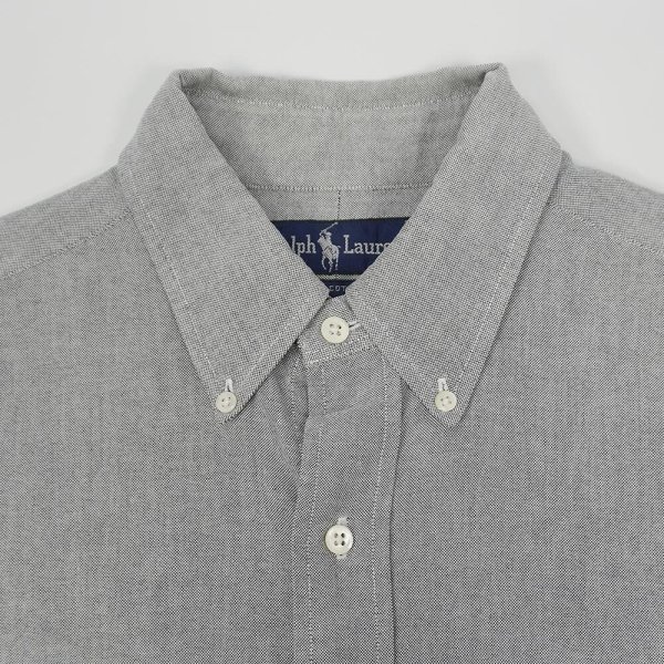 画像3: Early 90's Polo Ralph Lauren ボタンダウンシャツ "GRAY OXFORD" (3)