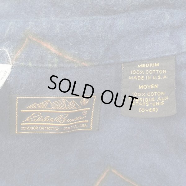 画像2: 80's Eddie Bauer 総柄 シャモアクロスワークシャツ "MADE IN USA" (2)