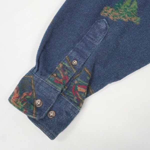 画像4: 80's Eddie Bauer 総柄 シャモアクロスワークシャツ "MADE IN USA" (4)
