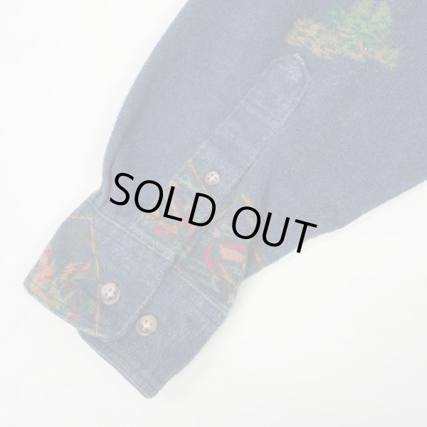 画像4: 80's Eddie Bauer 総柄 シャモアクロスワークシャツ "MADE IN USA" (4)