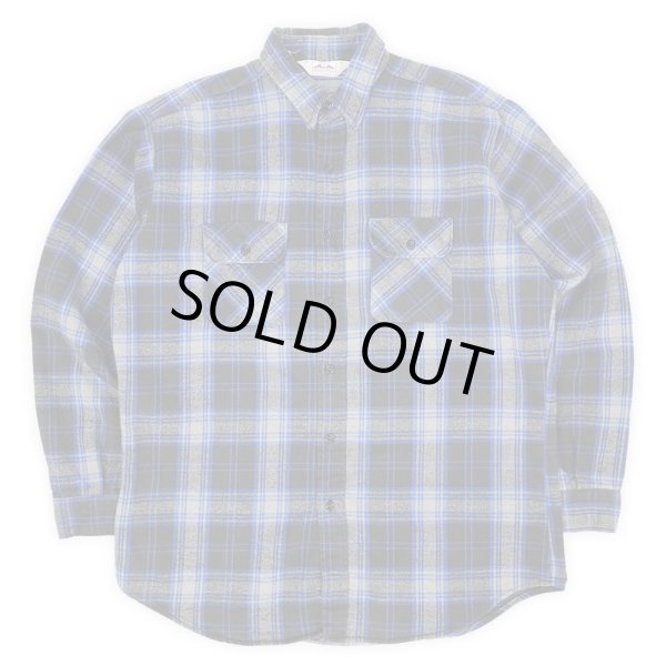 画像1: 80's DAKOTA by FIVE BROTHER ヘビーネルシャツ "Black×Blue Plaid / MADE IN USA" (1)