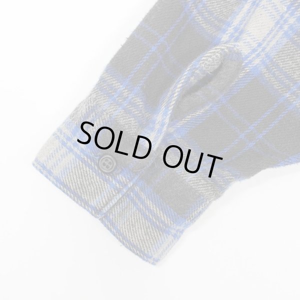 画像4: 80's DAKOTA by FIVE BROTHER ヘビーネルシャツ "Black×Blue Plaid / MADE IN USA" (4)