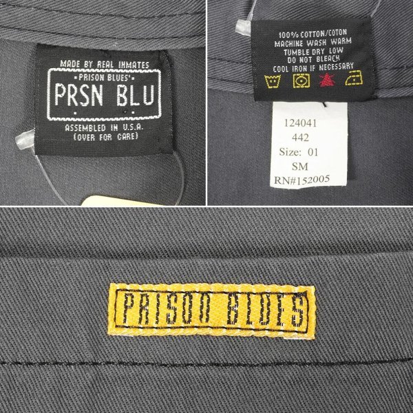 画像2: 00's PRISON BLUES ハーフジップ ワークシャツ (2)