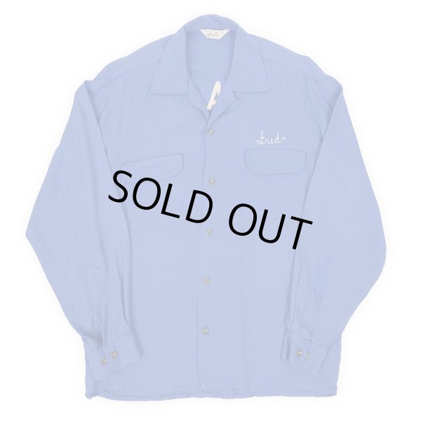 画像2: 50's Air-Flo L/S レーヨンシャツ “チェーンステッチ / ハンドステッチ" (2)