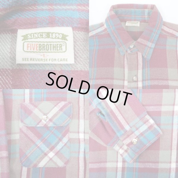 画像3: 90's FIVE BROTHER ヘビーネルシャツ “MADE IN USA” (3)