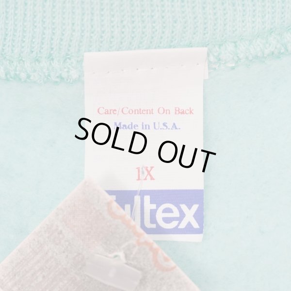 画像2: 80's Tultex ブランクスウェット "DEADSTOCK / MADE IN USA / TIFFANY BLUE" (2)
