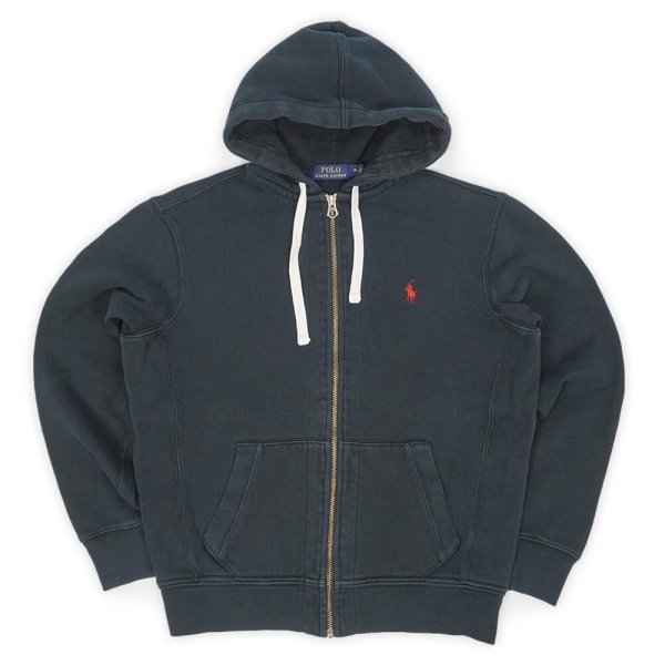 画像1: 00's Polo Ralph Lauren フルジップ スウェットパーカー "BLACK" (1)