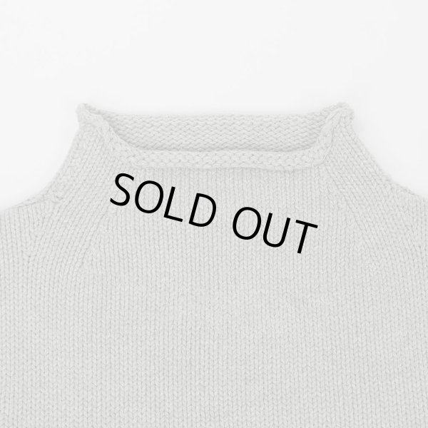 画像3: 00's J.CREW ロールネック コットンニット "GRAY" (3)