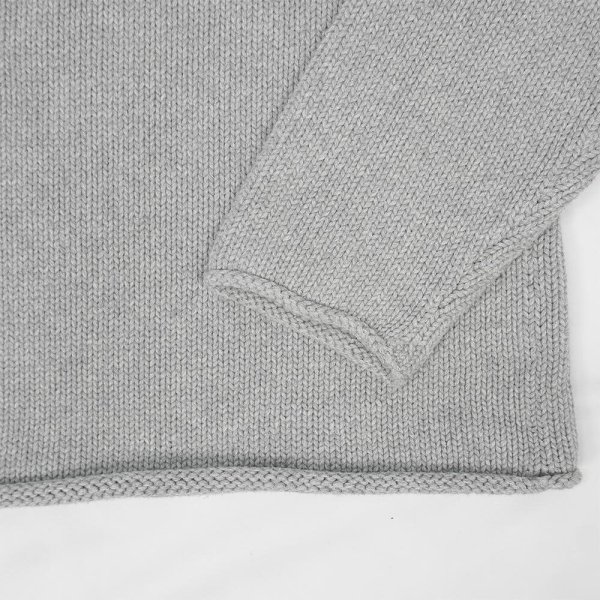 画像4: 00's J.CREW ロールネック コットンニット "GRAY" (4)