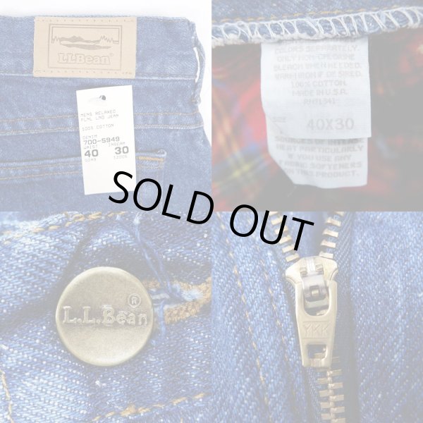 画像3: 90's L.L.Bean フランネルライナー デニムパンツ "DEADSTOCK / MADE IN USA" (3)