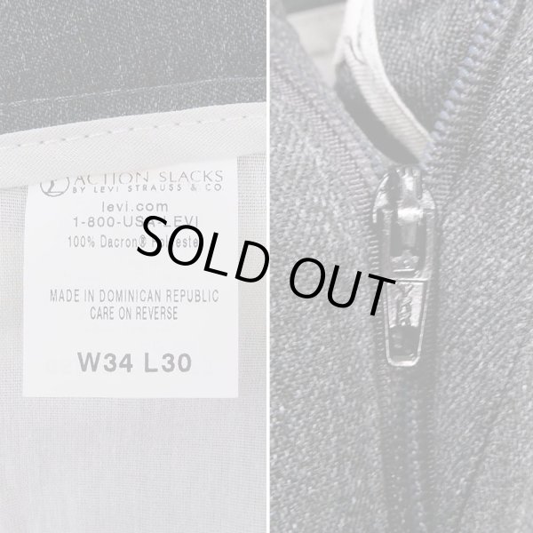 画像4: 00's Levi's アクションスラックス "W34 L30 / CHARCOAL" (4)