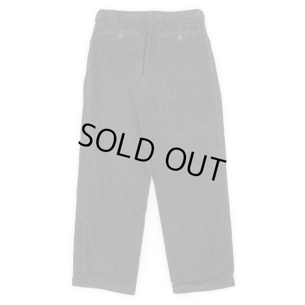 画像2: 00's croft&barrow 2タック 太畝コーデュロイトラウザー "BLACK / W32 L32" (2)