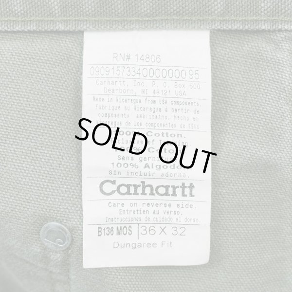 画像3: 00's Carhartt ダブルニー ダックペインターパンツ "MOS / W36 L32" (3)
