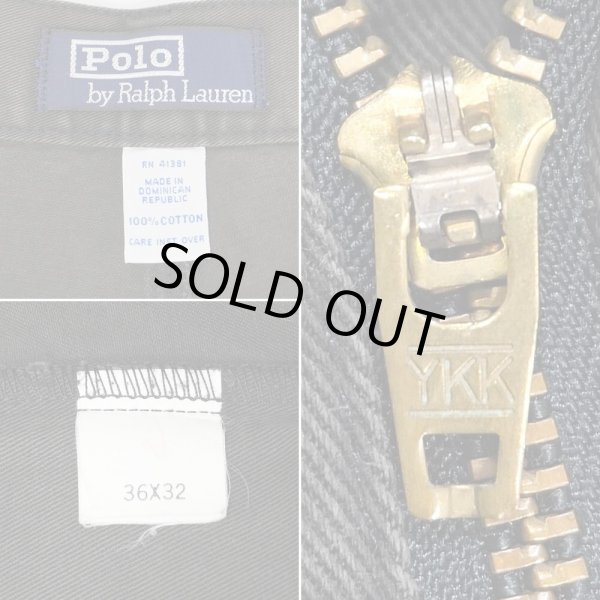 画像4: Early 90's Polo Ralph Lauren 2タック チノトラウザー "CHACOAL GRAY / W36 L32" (4)