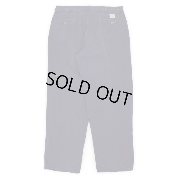 画像2: Early 90's Polo Ralph Lauren 2タック チノトラウザー "NAVY / W38 L30 / MADE IN USA" (2)