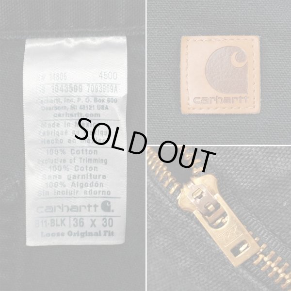画像3: 00's Carhartt ダックペインターパンツ "B11 BLK / W36 L30" (3)