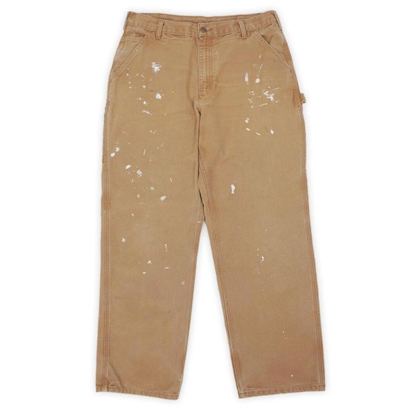 画像1: 00's Carhartt ダックペインターパンツ "B11 BRN / W36 L32" (1)