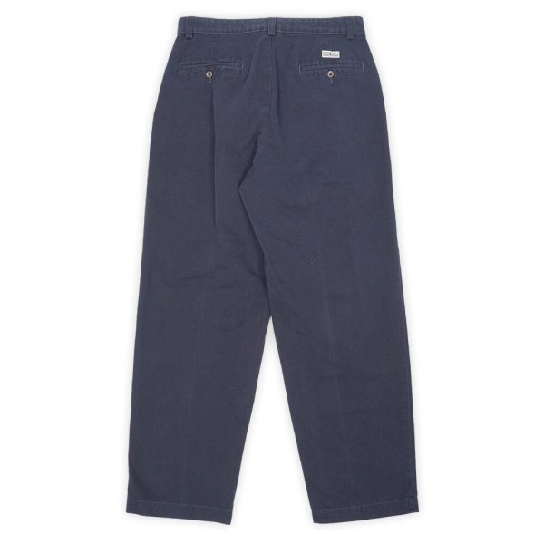 画像2: 90's Polo Ralph Lauren 2タック チノトラウザー "ANDREW PANT / NAVY / W31 L30" (2)