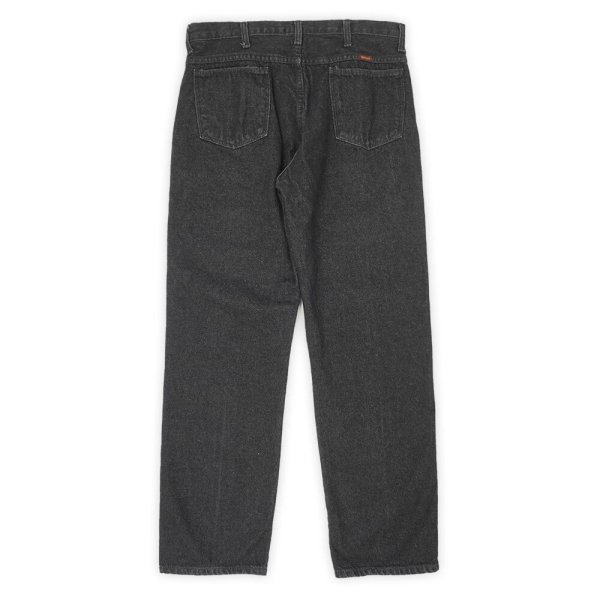 画像2: Late 90's RUSTLER 87621BK 先染めブラックデニムパンツ "W34 L30" (2)