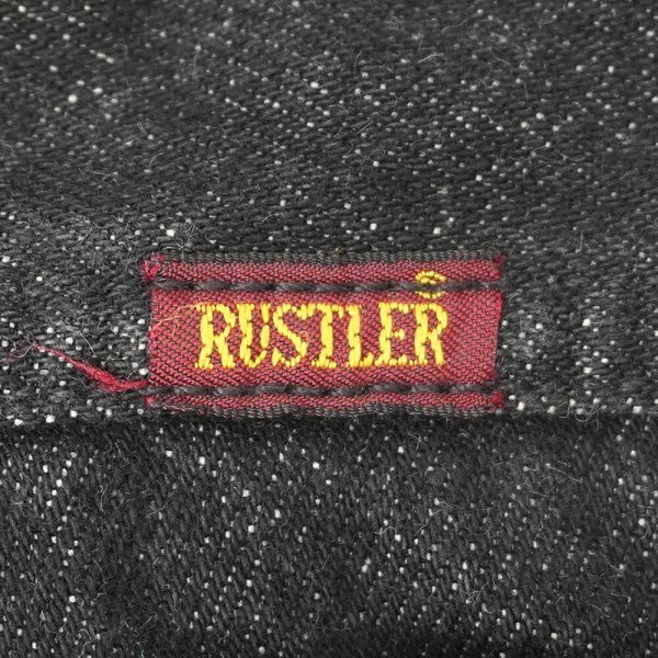 画像3: Late 90's RUSTLER 87621BK 先染めブラックデニムパンツ "W34 L30" (3)