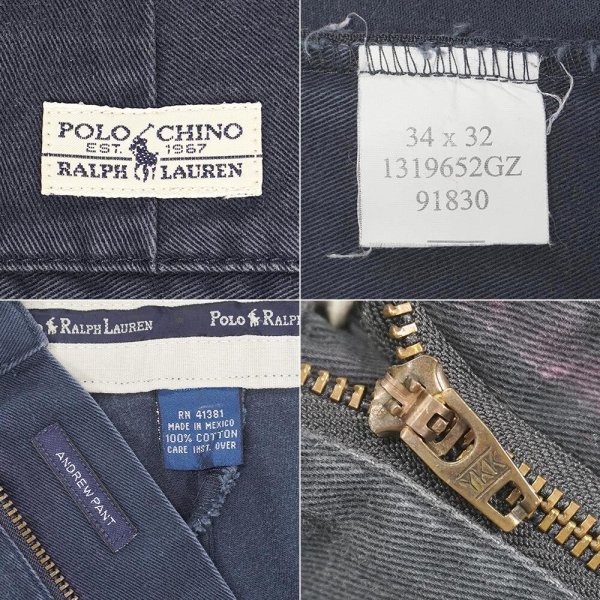 画像3: 90's Polo Ralph Lauren 2タック チノトラウザー “ANDREW PANT / W34 L32” (3)
