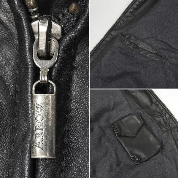 画像3: 00's ARROW レザージャケット "BLACK" (3)