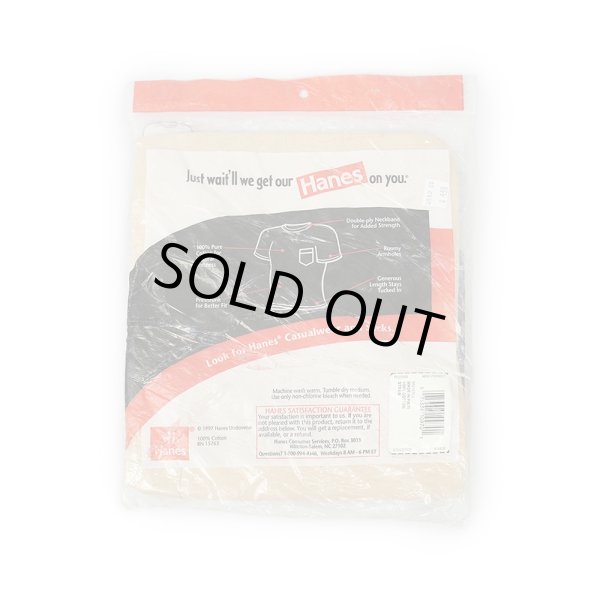 画像2: 90's Hanes ポケットTシャツ "DEADSTOCK" (2)