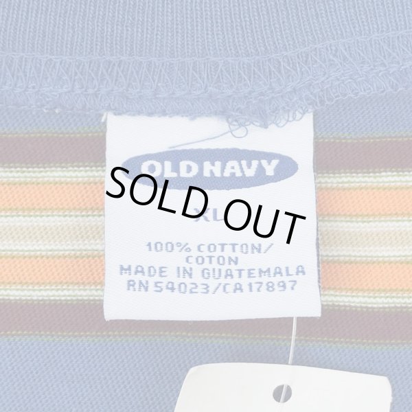 画像2: Early 00's OLD NAVY マルチボーダーTシャツ "DEADSTOCK / BLUE BASE" (2)