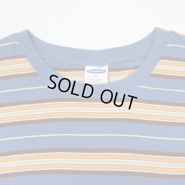 画像3: Early 00's OLD NAVY マルチボーダーTシャツ "DEADSTOCK / BLUE BASE" (3)