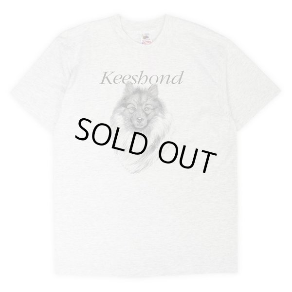 画像1: 90's Keeshond ドッグプリントTシャツ "Fruit of the loom body / MADE IN USA" (1)