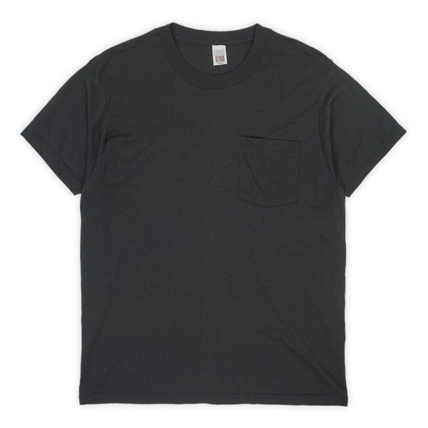 画像1: 90-00's Fruit of the loom ポケットTシャツ "BLACK / 1wash" (1)