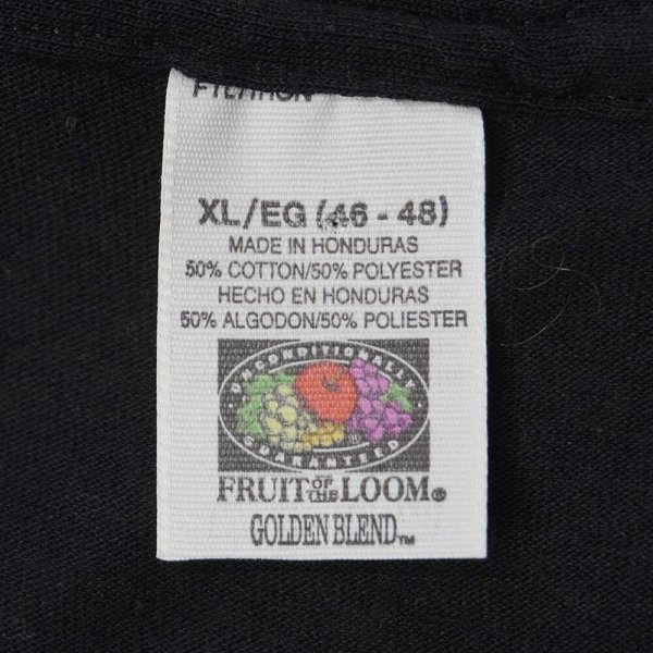 画像2: 90-00's Fruit of the loom ポケットTシャツ "BLACK / 1wash" (2)