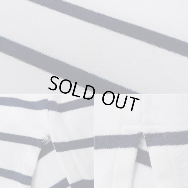 画像3: 90's Polo Ralph Lauren ボーダー柄 ポロシャツ "White × Navy" (3)