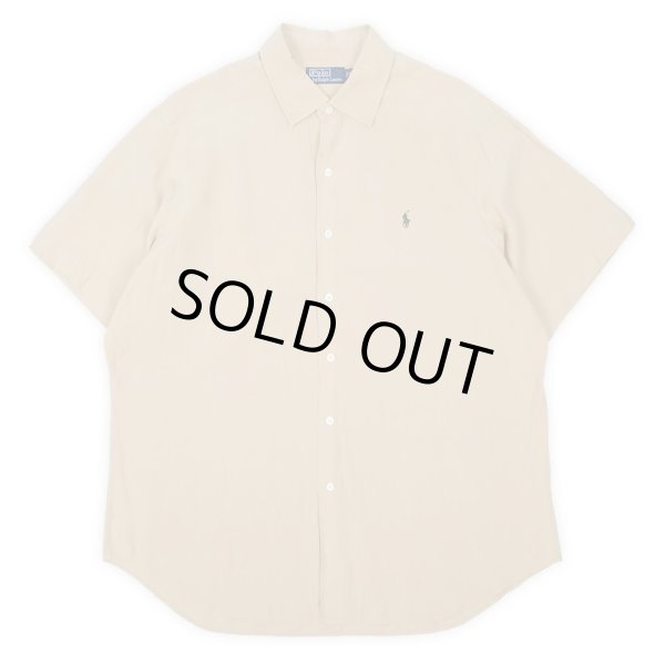 画像1: 90's Polo Ralph Lauren S/S レギュラーカラーシャツ “LINEN × SILK” (1)