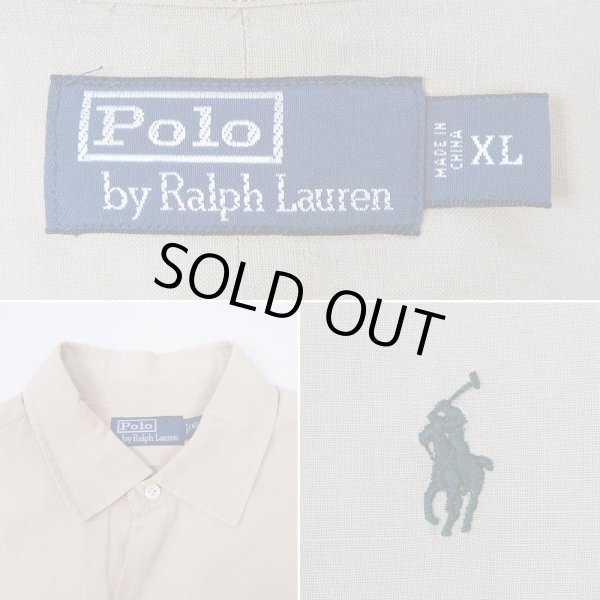 画像3: 90's Polo Ralph Lauren S/S レギュラーカラーシャツ “LINEN × SILK” (3)