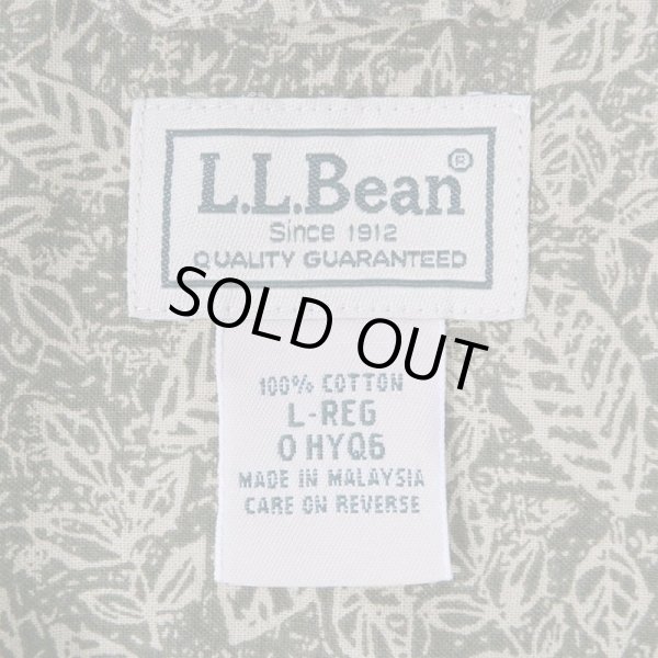 画像2: 00's L.L.Bean 総柄 オープンカラーシャツ (2)