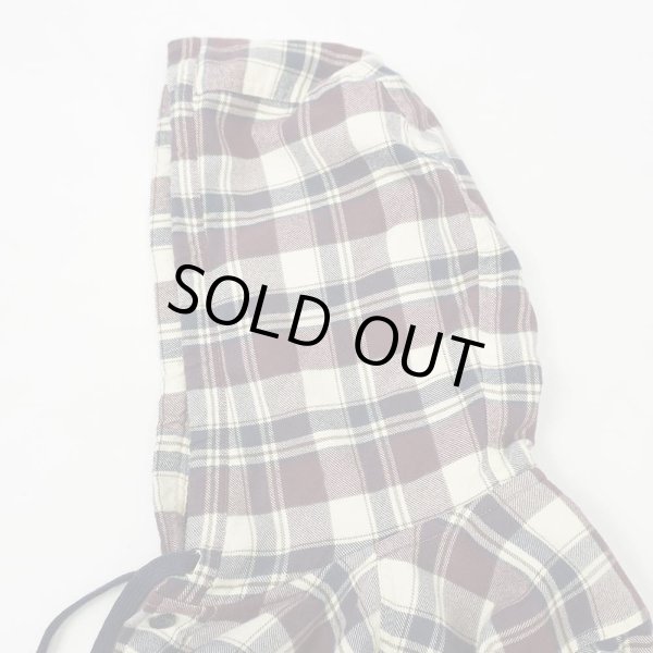 画像3: 00's L.L.Bean フリースライナー フーディーネルシャツ “Burgundy Plaid” (3)