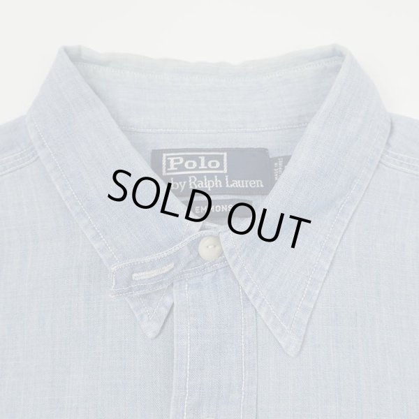 画像3: 00's Polo Ralph Lauren チンストラップ シャンブレーシャツ "EMMONS" (3)