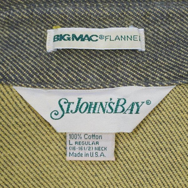 画像2: 90's ST JOHN'S BAY ヘビーネルシャツ "BIG MAC FLANNEL / MADE IN USA" (2)