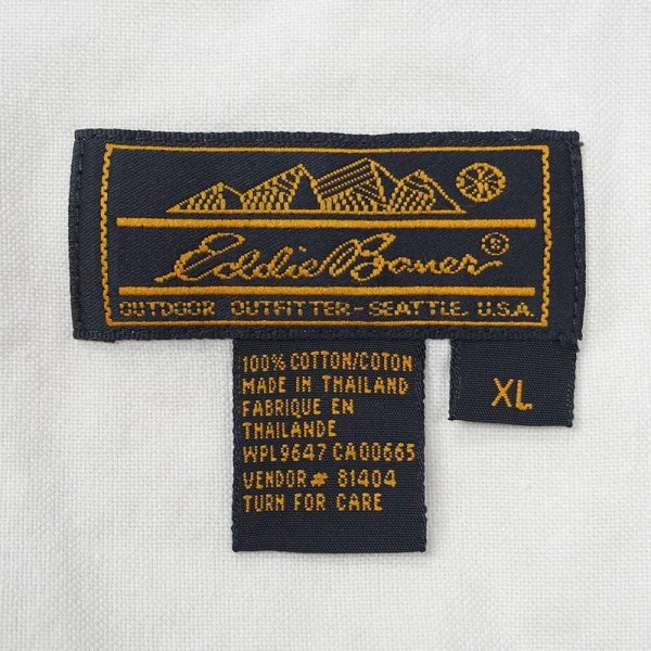 画像2: 90's Eddie Bauer コットンボタンダウンシャツ (2)