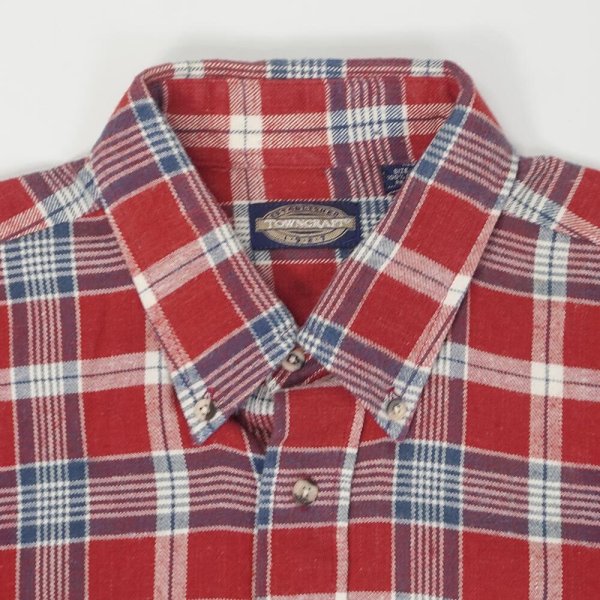 画像3: 80-90's TOWNCRAFT フランネル ボタンダウンシャツ "Red Plaid / MADE IN USA" (3)