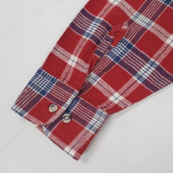 画像4: 80-90's TOWNCRAFT フランネル ボタンダウンシャツ "Red Plaid / MADE IN USA" (4)