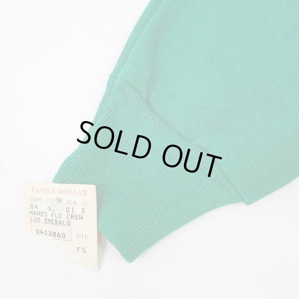 画像4: 90's Hanes ブランクスウェット "GREEN / MADE IN USA / DEADSTOCK" (4)