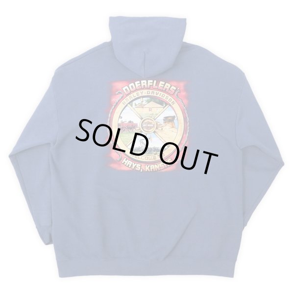 画像2: 00's HARLEY-DAVIDSON フルジップ スウェットパーカー “NAVY” (2)