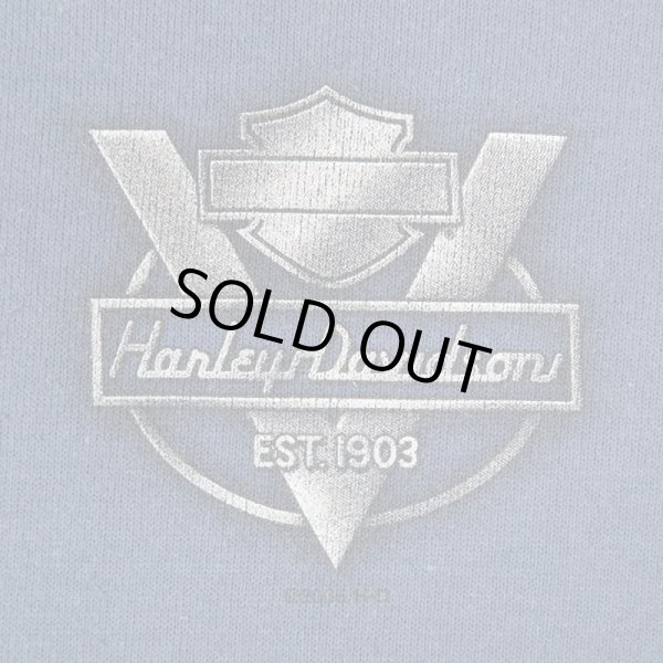 画像4: 00's HARLEY-DAVIDSON フルジップ スウェットパーカー “NAVY” (4)