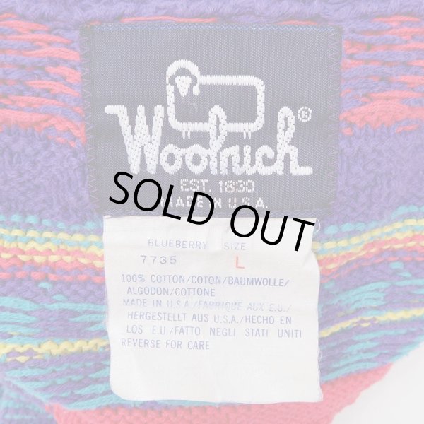 画像2: 80's WOOLRICH 3D コットン ニット "MADE IN USA" (2)