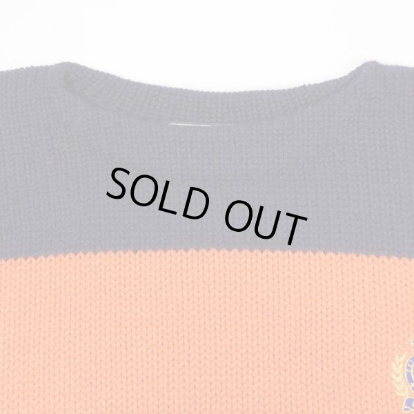 画像4: 90's Polo Ralph Lauren ワイドボーダー柄 ローゲージ ウールニット (4)