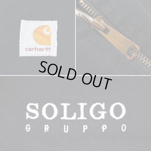 画像4: 00's Carhartt ダックベスト "企業ロゴ刺繍" (4)